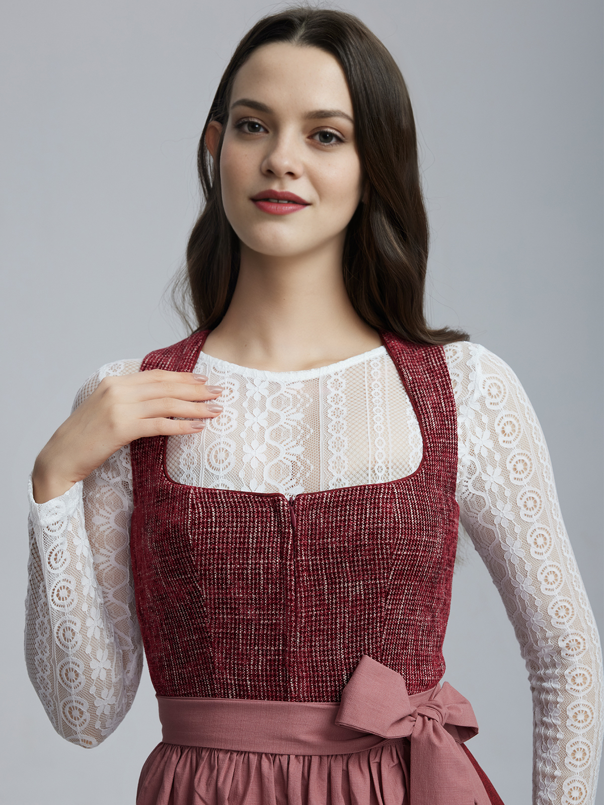 Hochgeschlossenes Dirndl Grün
