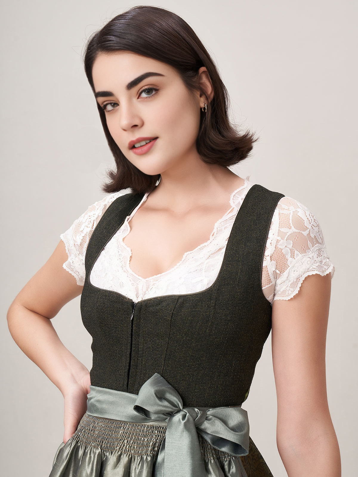 Dirndl Grün Lila