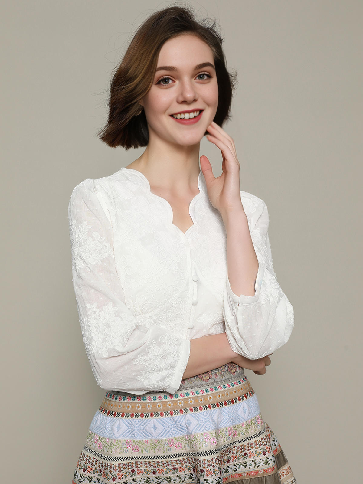 Weißer Body Kurzarm Damen