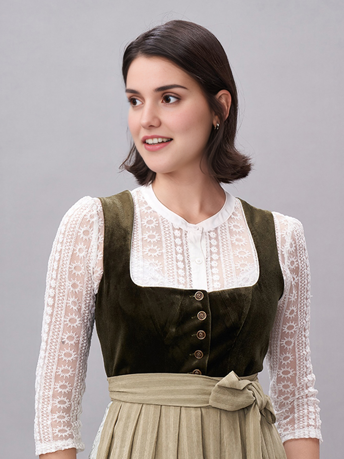 Dunkelrote Dirndl mit modernem Schnitt